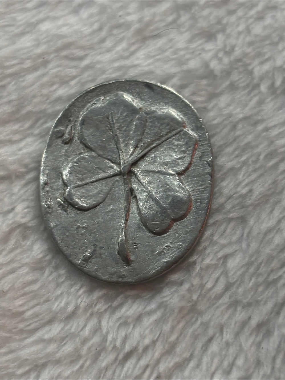 Silver Clover Decorative Accent Stone by